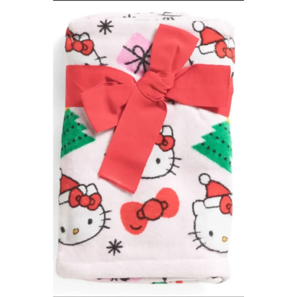 HELLO KITTY Set Of 2 Kitty Trees And Bows Hand Towels
